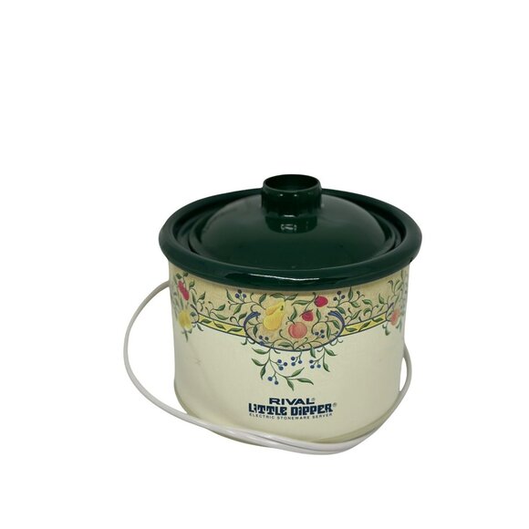 Vintage Rival Little Dipper Electric Stoneware Server Retro Floral 1QT (6"x4.5") - Picture 1 of 8